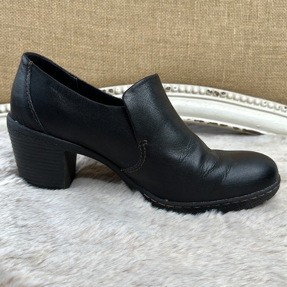 b.o.c. | Black Slip-On Stacked Heel Shoe - Picture 1 of 13